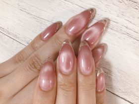 ジェル。マグネットにミラーフレンチ。