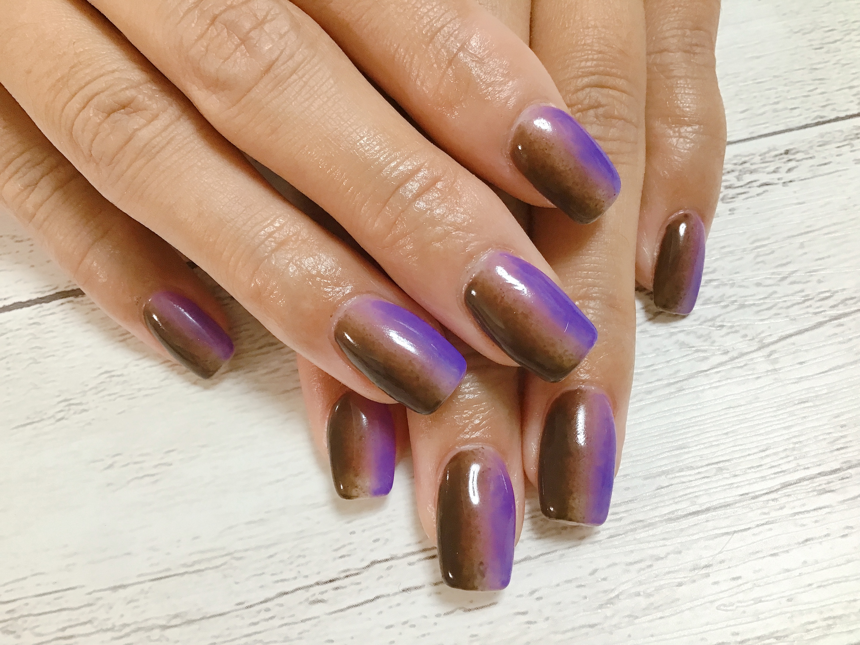 		スカルプチュア。秋色縦グラデ。