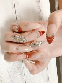 		ジェル。赤フレンチ。